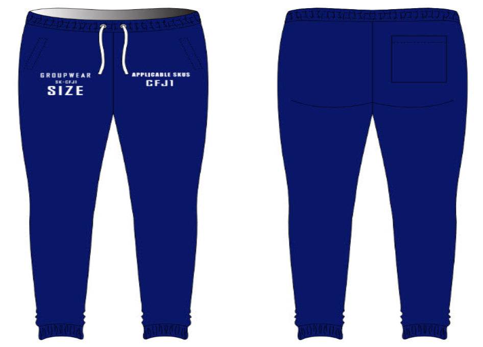 Fleece Joggers Size Samples