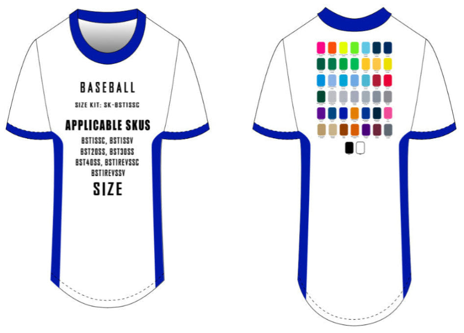 Short Sleeve Baseball Jersey Size Samples
