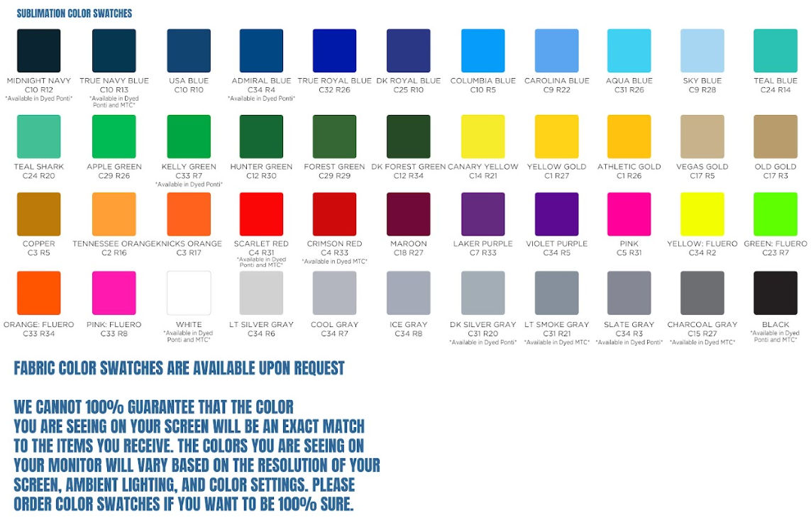 Primary and Detailed Color Swatch