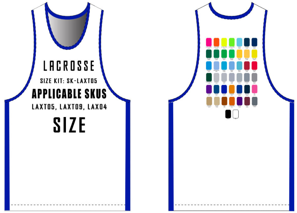 Lacrosse Pinnie Size Samples