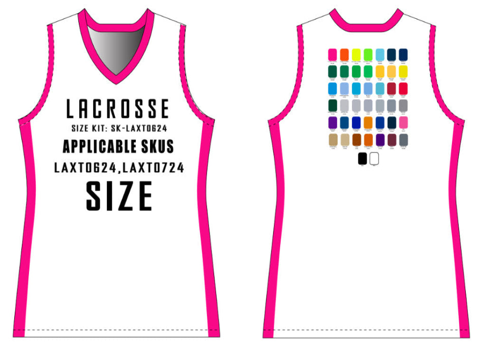 Racerback Lacrosse Jersey Size Samples