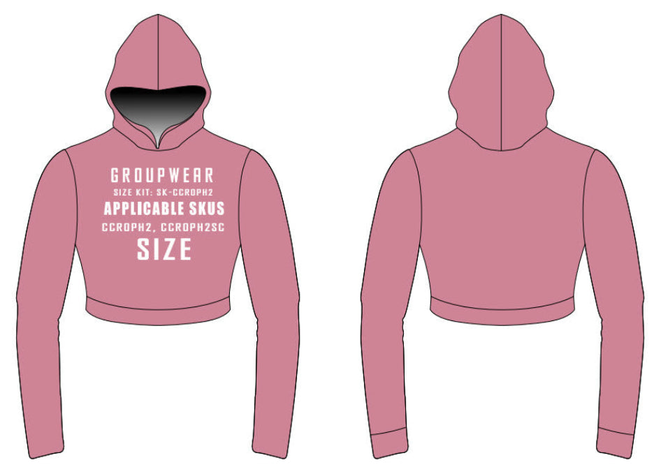 Cotton Crop Top Hoodie Size Samples