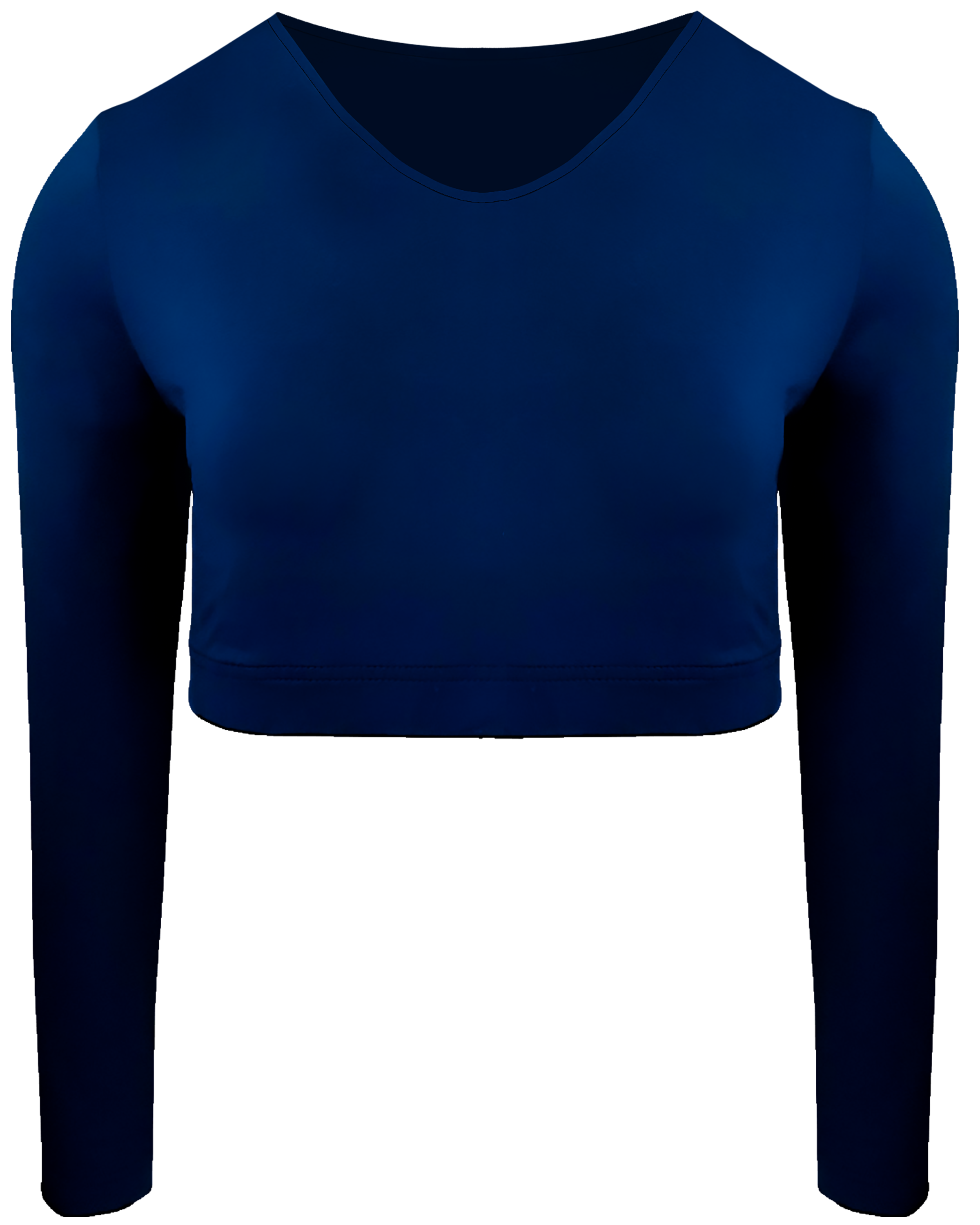 Dyed Long Sleeve Cheer Crop Top (Solid Color)