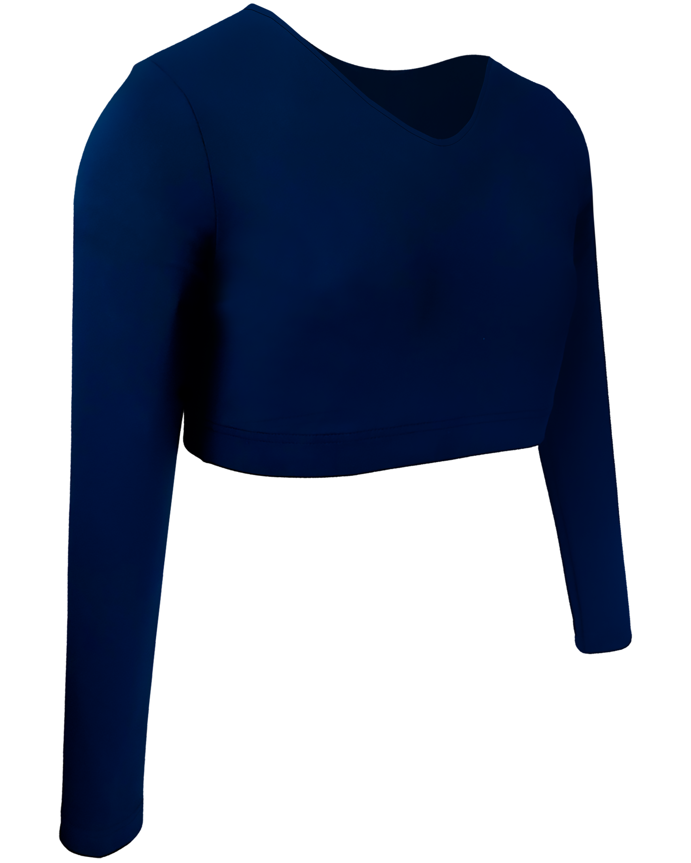 Dyed Long Sleeve Cheer Crop Top (Solid Color)