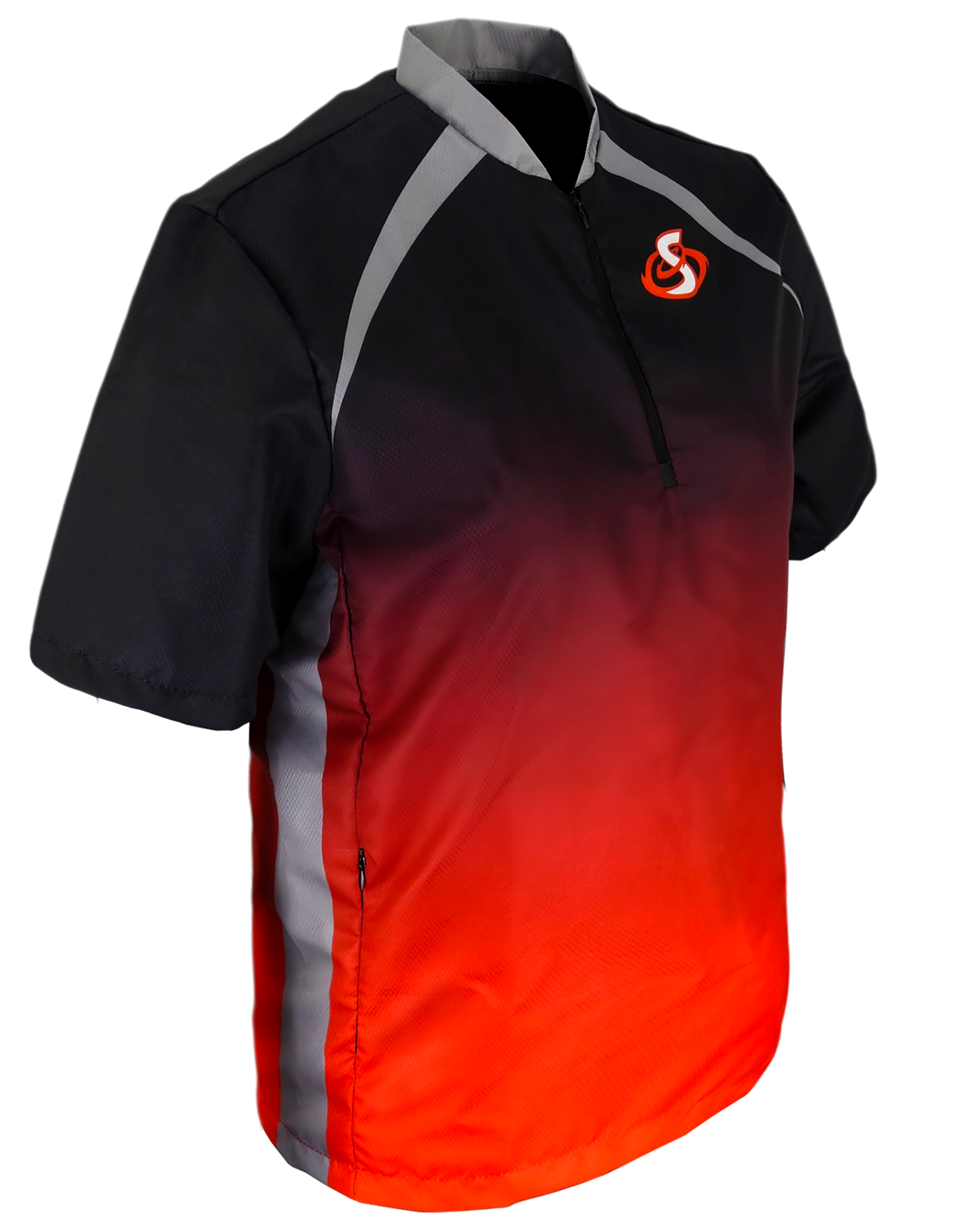 Short Sleeve 1/4 Zip Cage Jacket with Pockets