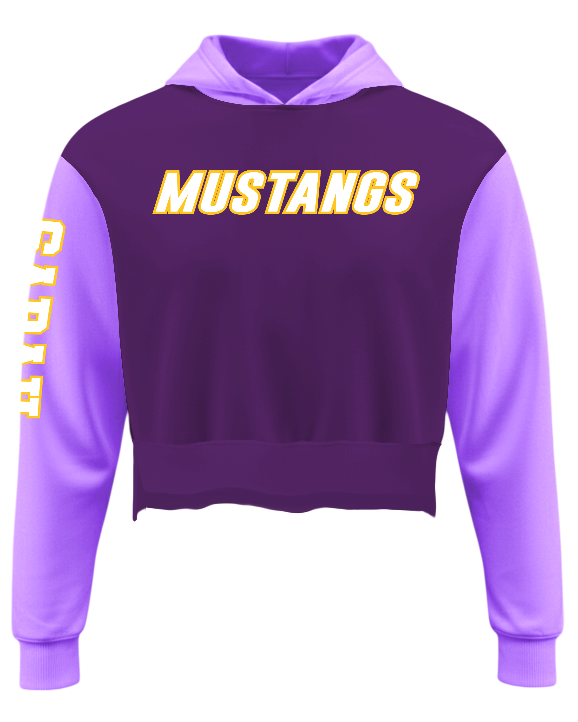 DYED Drifit Performance Crop Top Hoodie w/ Bottom Hem Slit