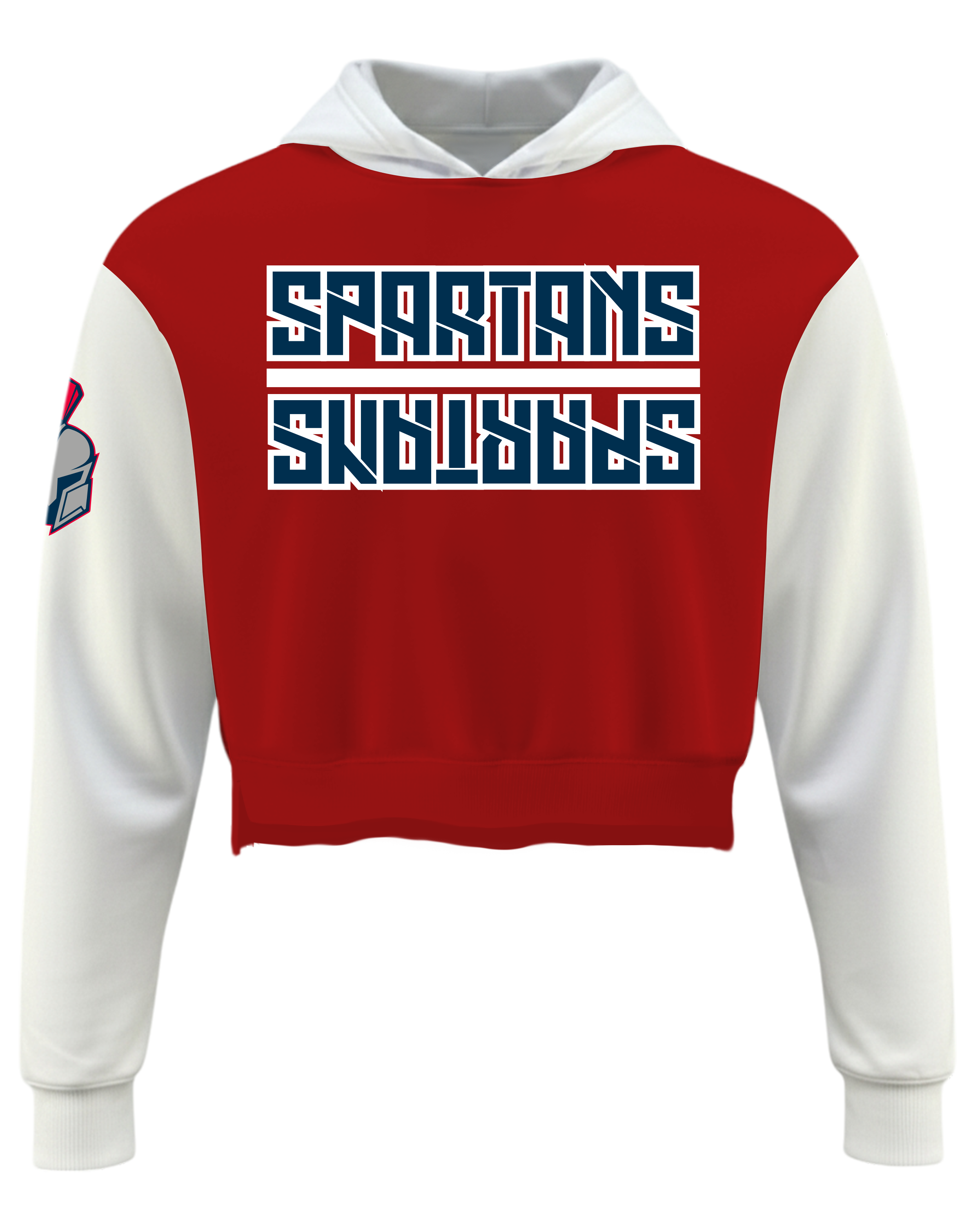 Dyed Heavy Performance Fleece Crop Top Hoodie with Bottom Hem Slit