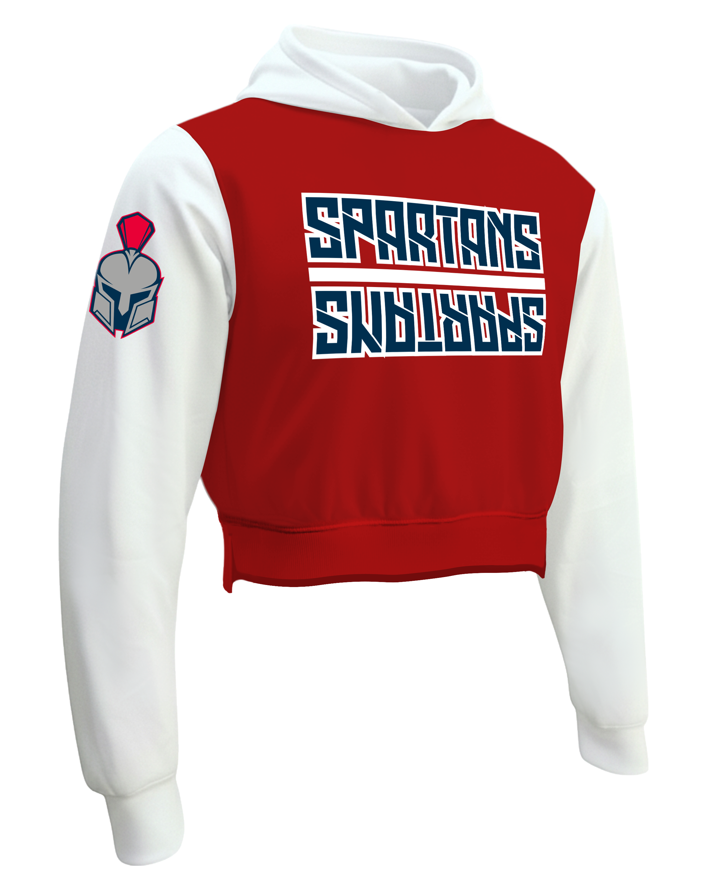 Dyed Heavy Performance Fleece Crop Top Hoodie with Bottom Hem Slit