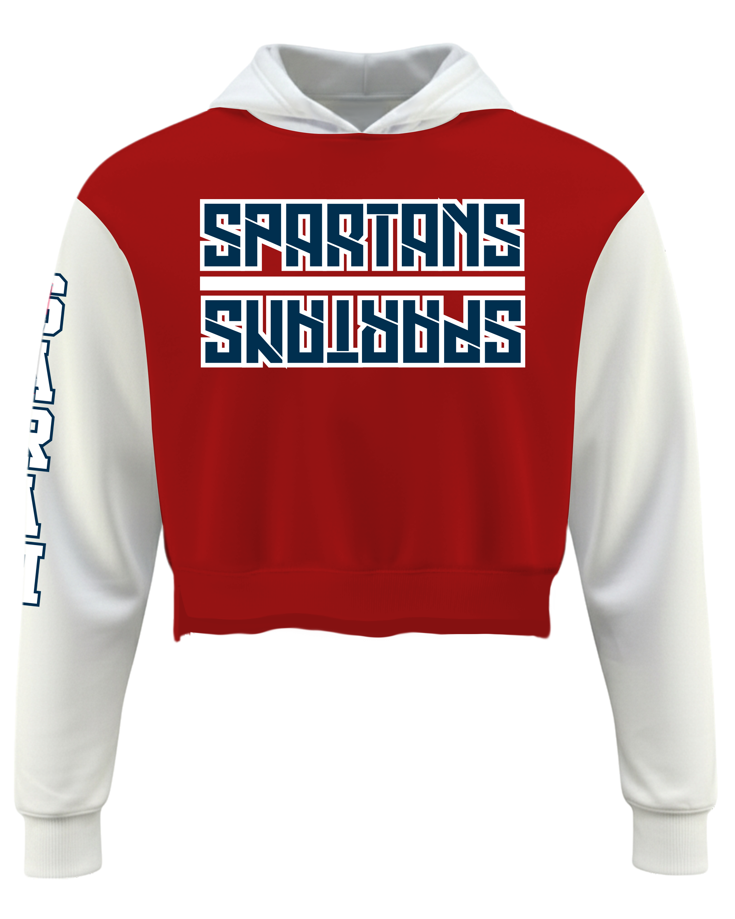 Dyed Heavy Performance Fleece Crop Top Hoodie with Bottom Hem Slit