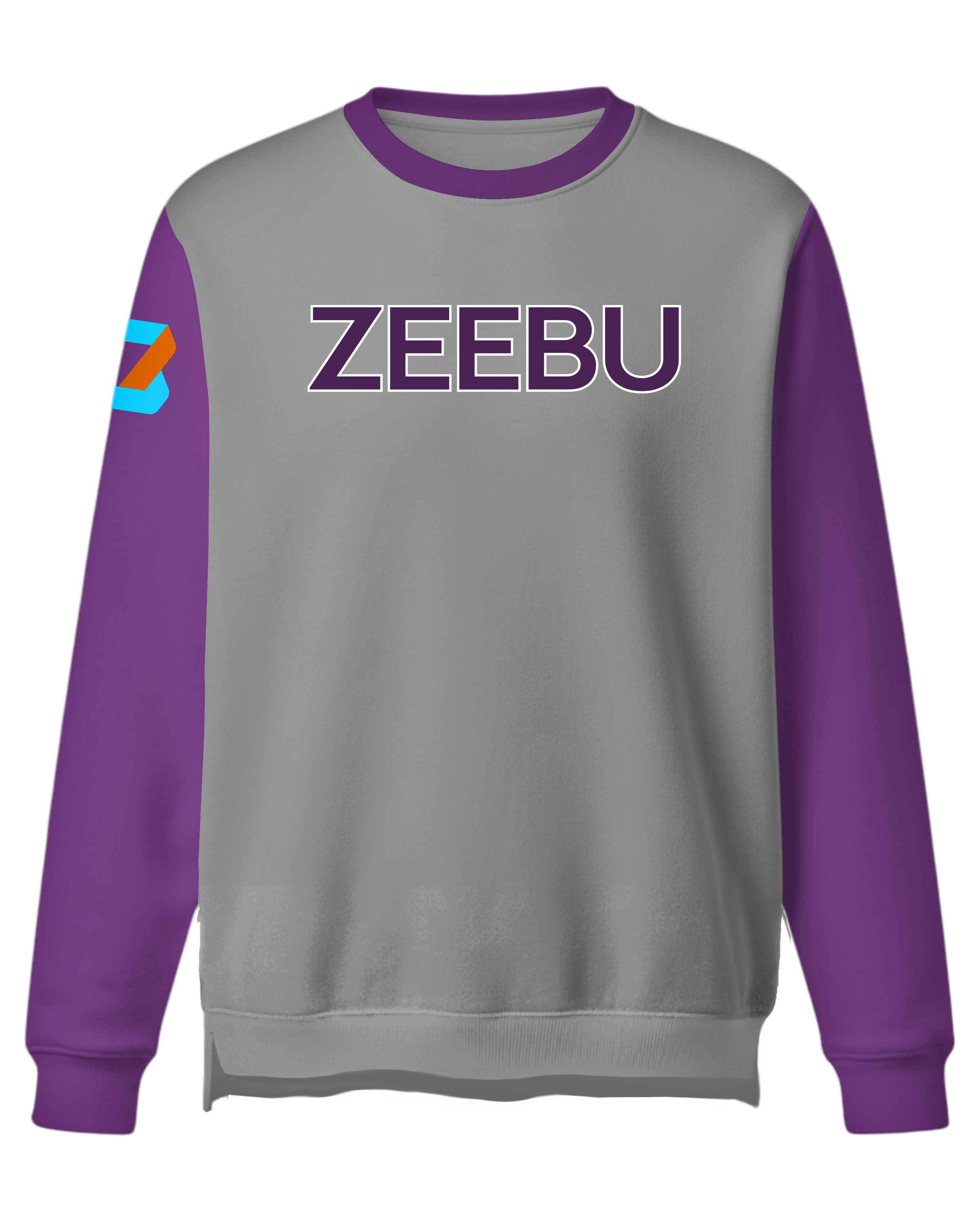 Dyed Drifit Performance Pullover Crew Neck Sweatshirt w/ Bottom Hem Slit