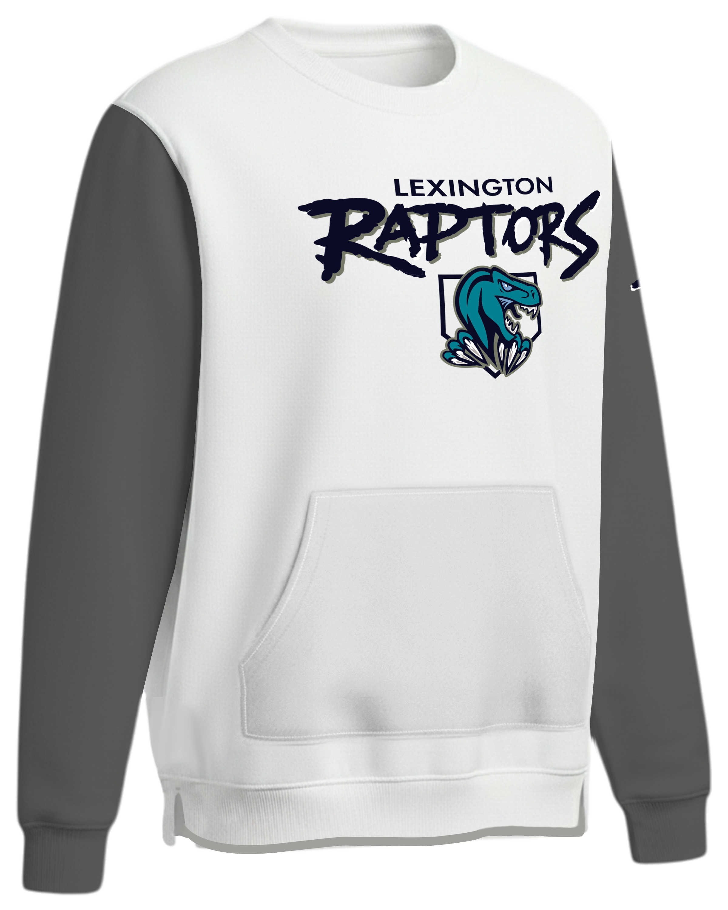 DYED Heavy Performance Fleece Crew Sweatshirt w/ Front Pocket & Bottom Hem Slit