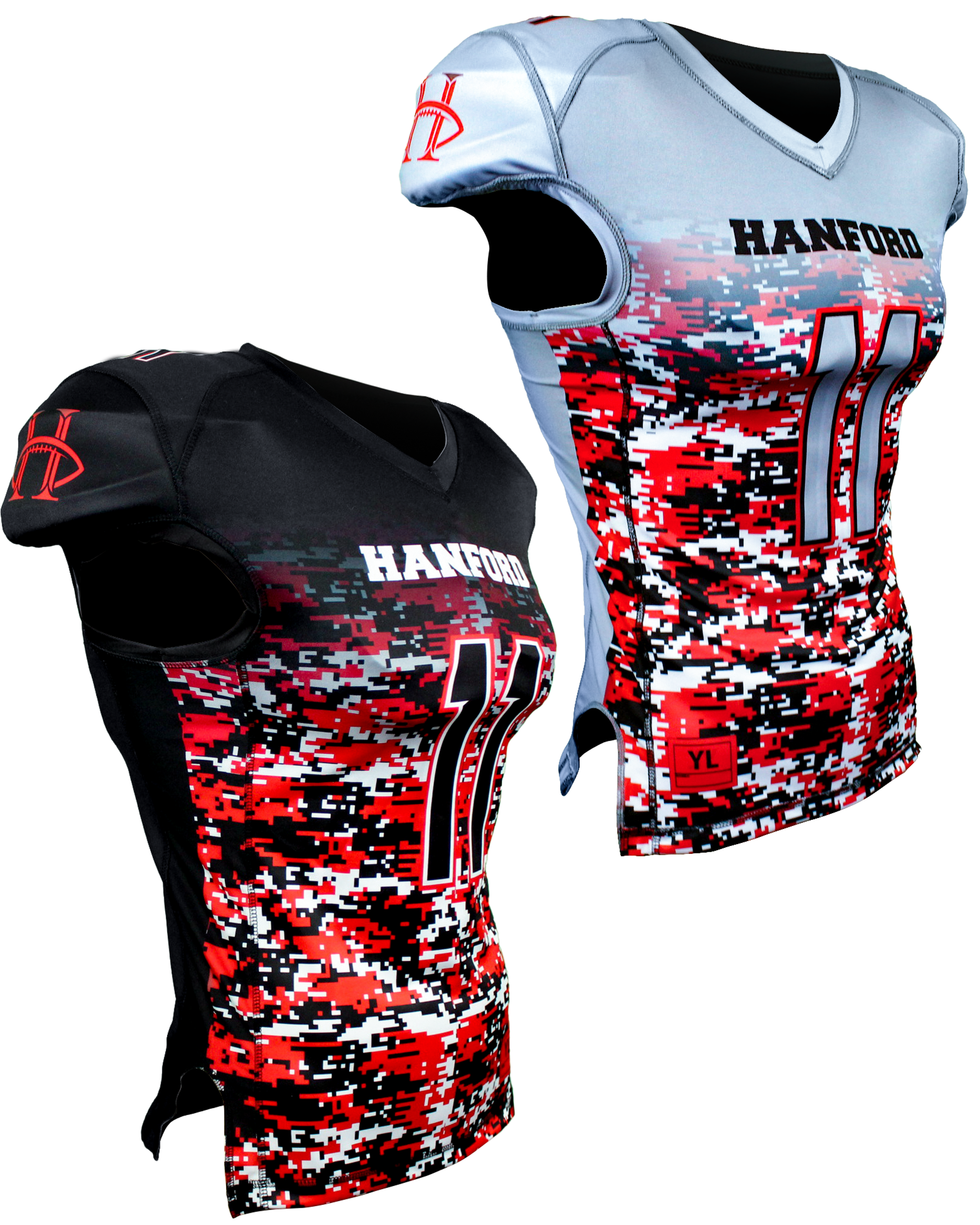 Tapered Nickle 1 Ply REVERSIBLE Football Jersey