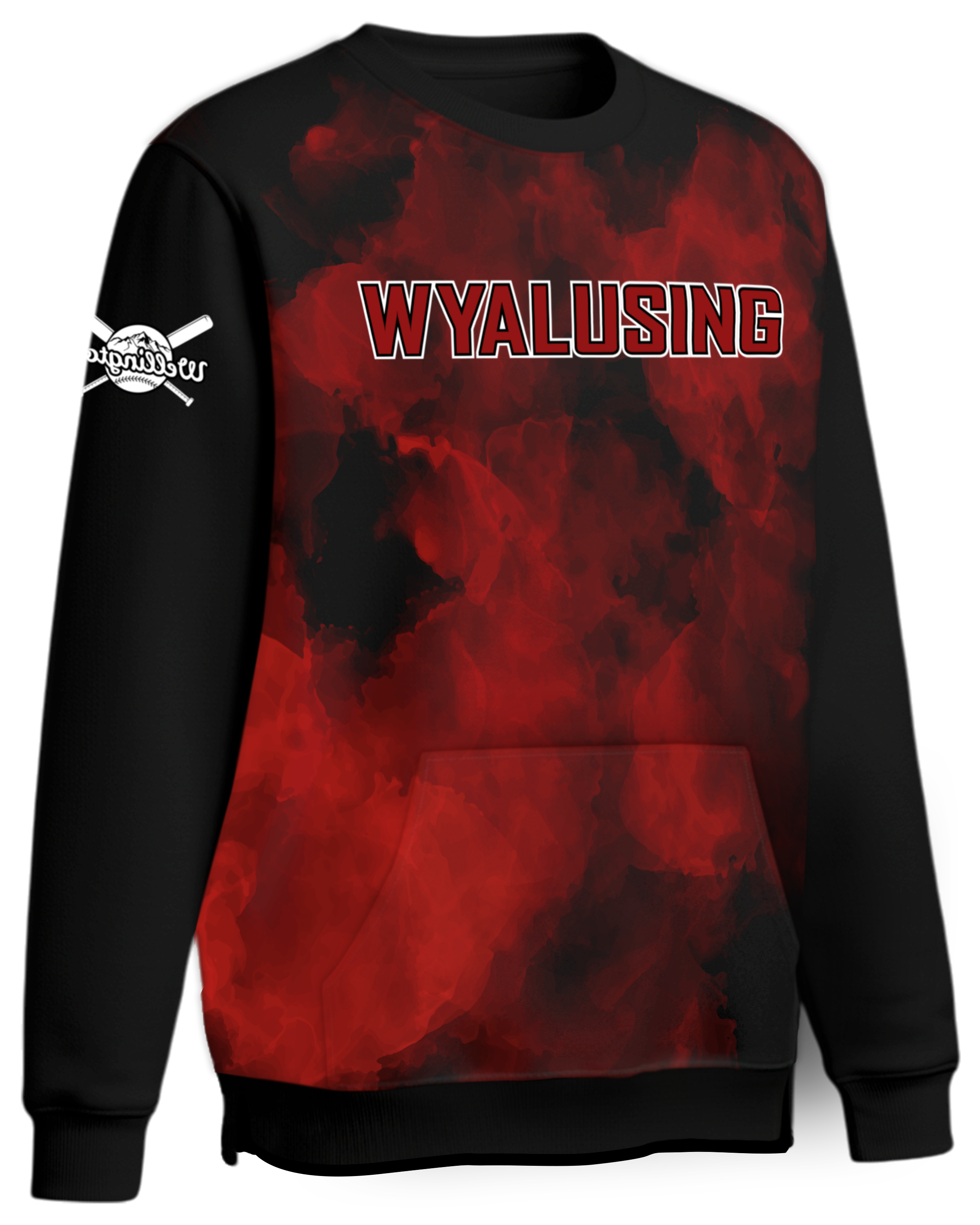 Drifit Performance Pullover Crew Neck Sweatshirt w/ Front Pocket & Bottom Hem Slit