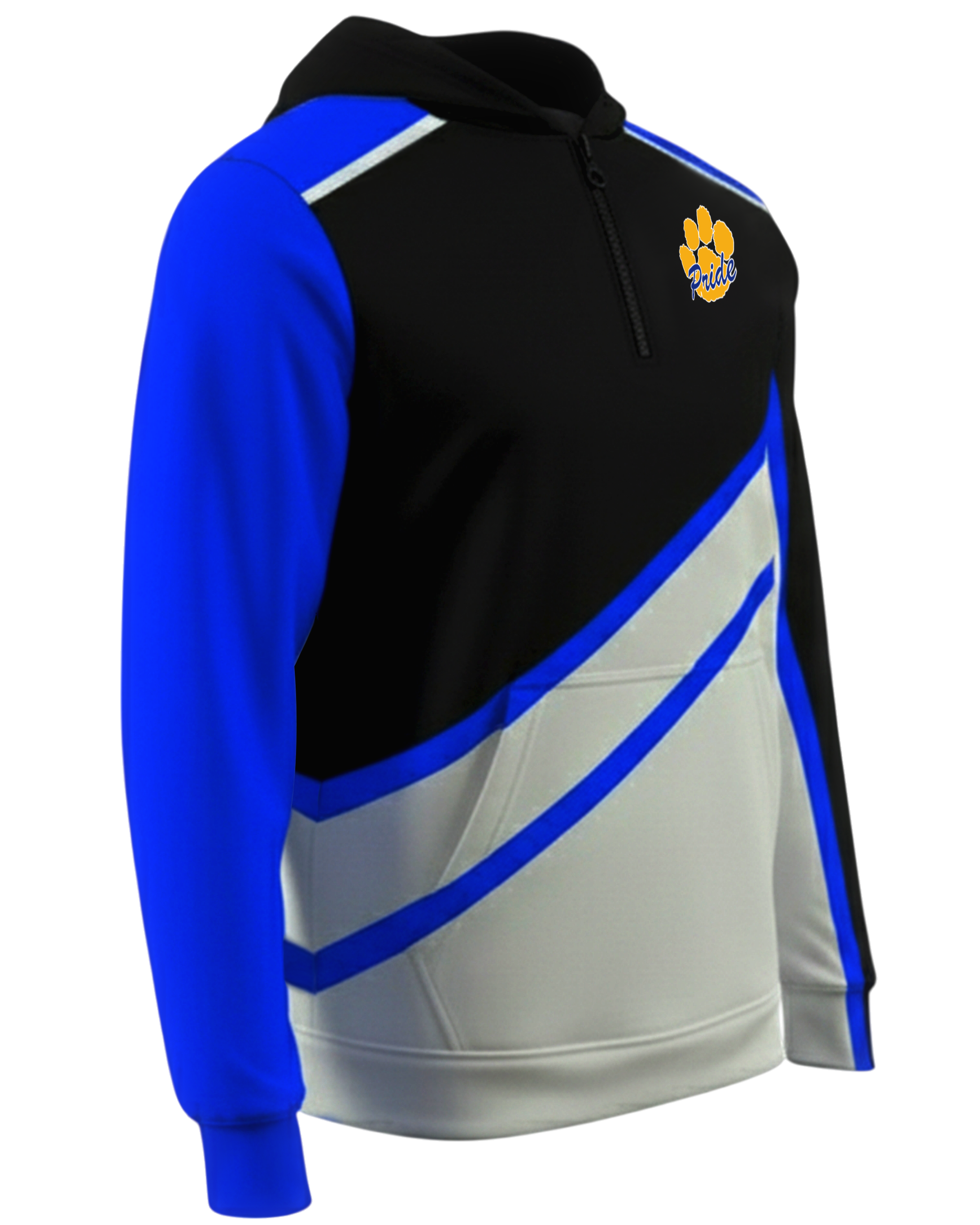 Brushed Performance 1/4 Zip Fleece Hoodie w/ Front Pocket