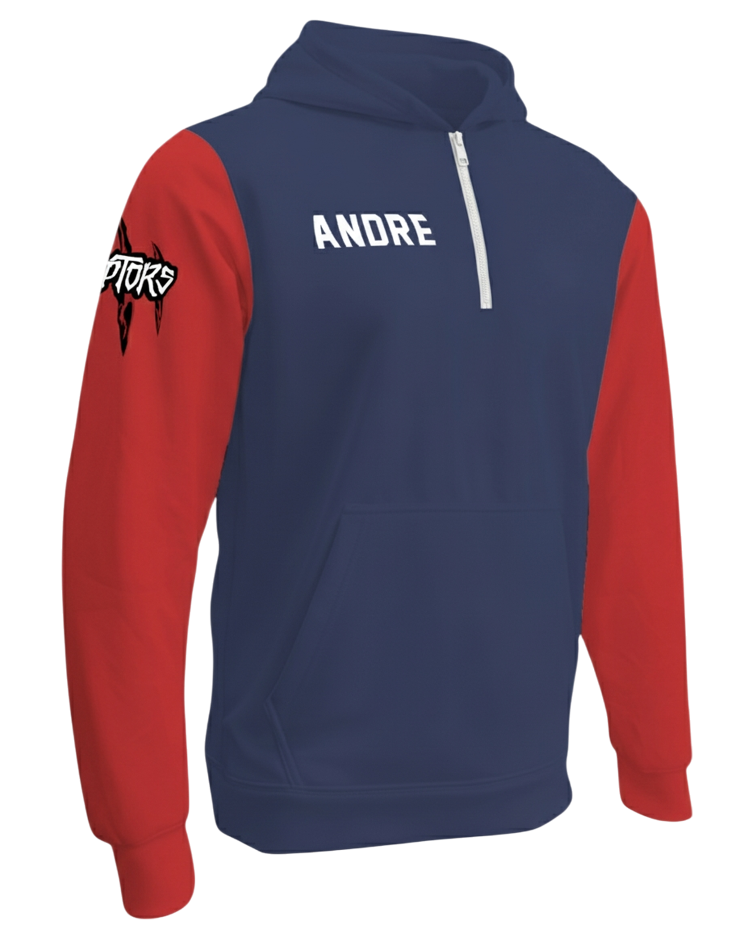 Cotton 1/4 Zip Fleece Hoodie w/ Front Pocket