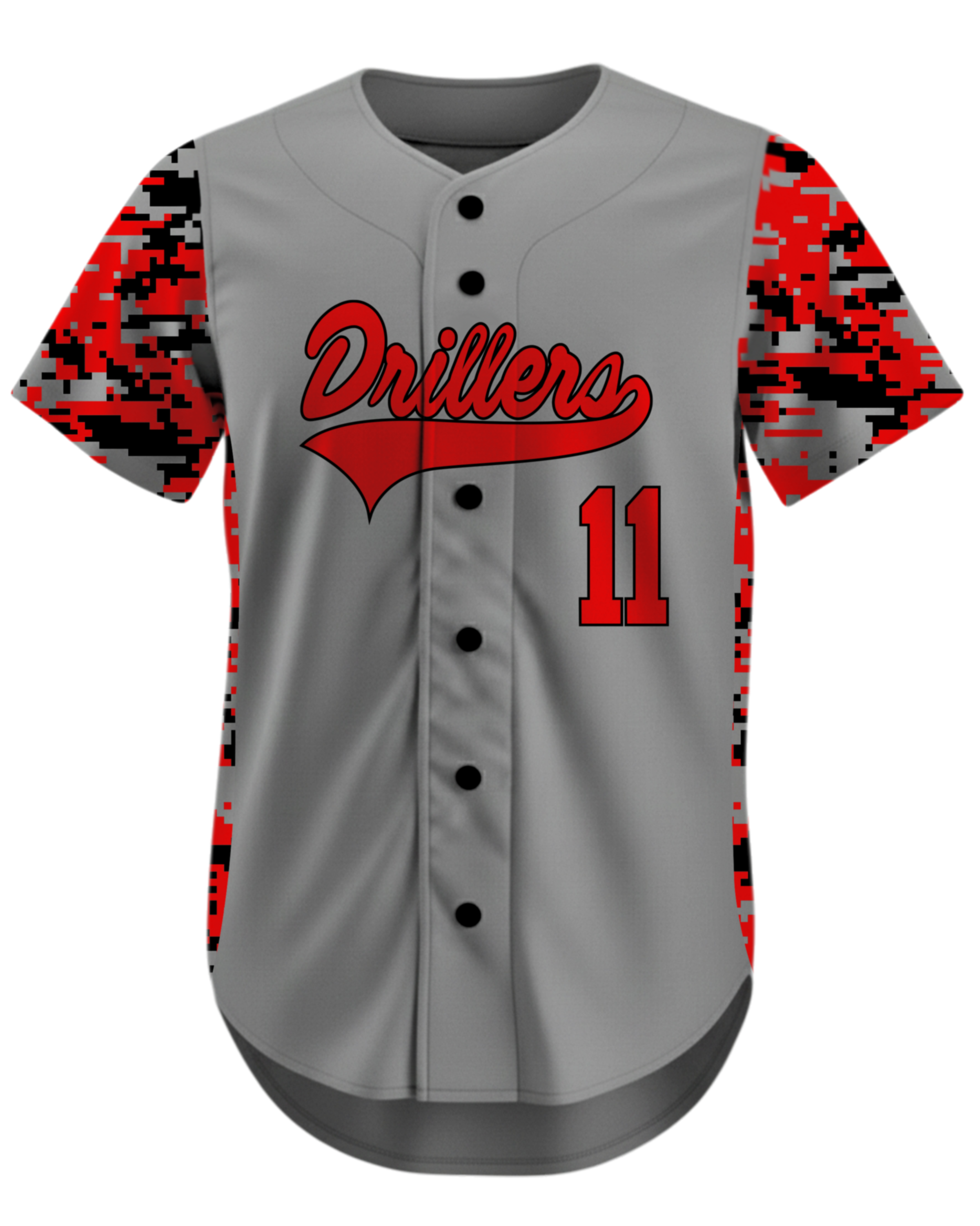 Short Sleeve Full Button Baseball Jersey