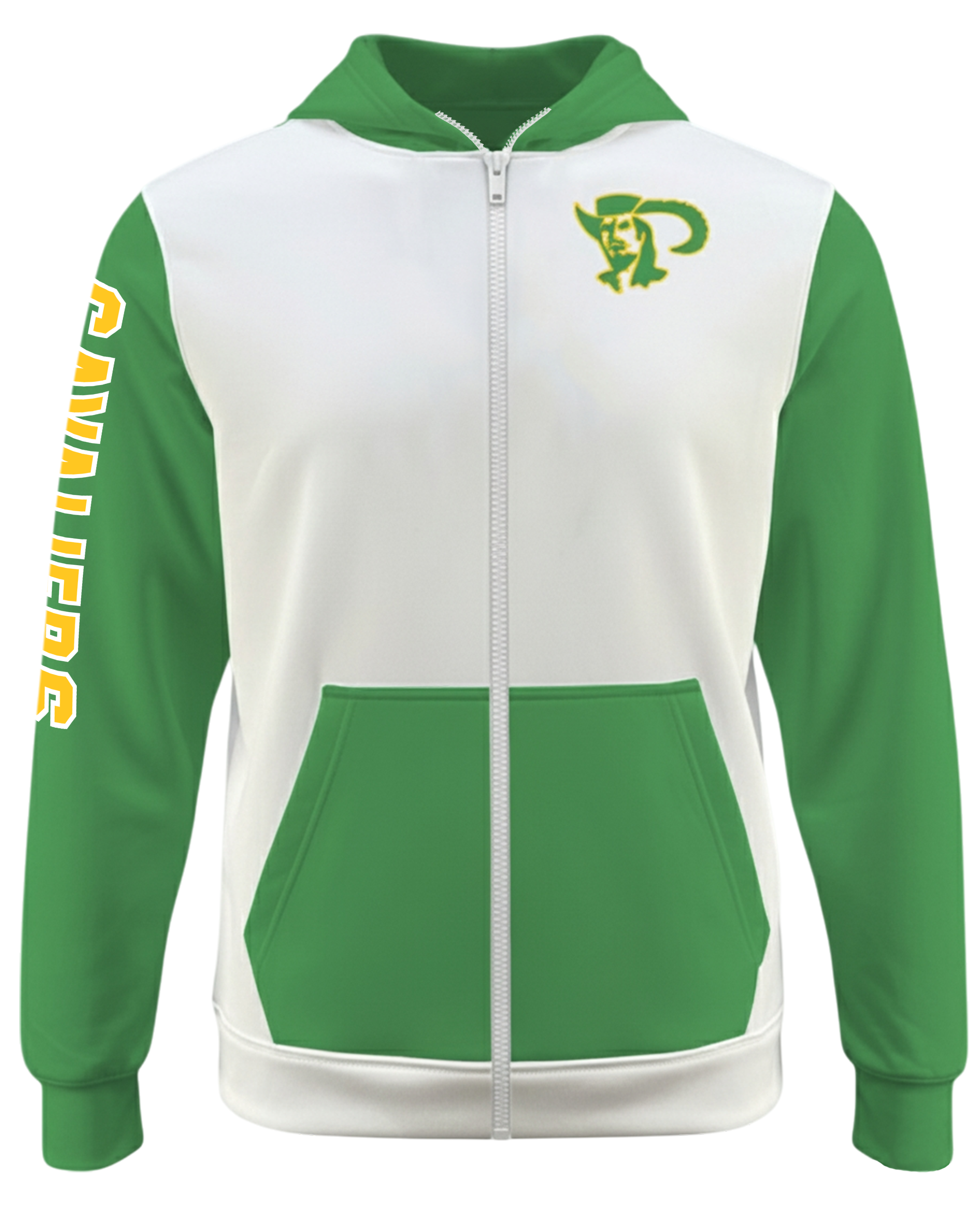 Cotton Full Zip Fleece Hoodie w/ Front Pocket