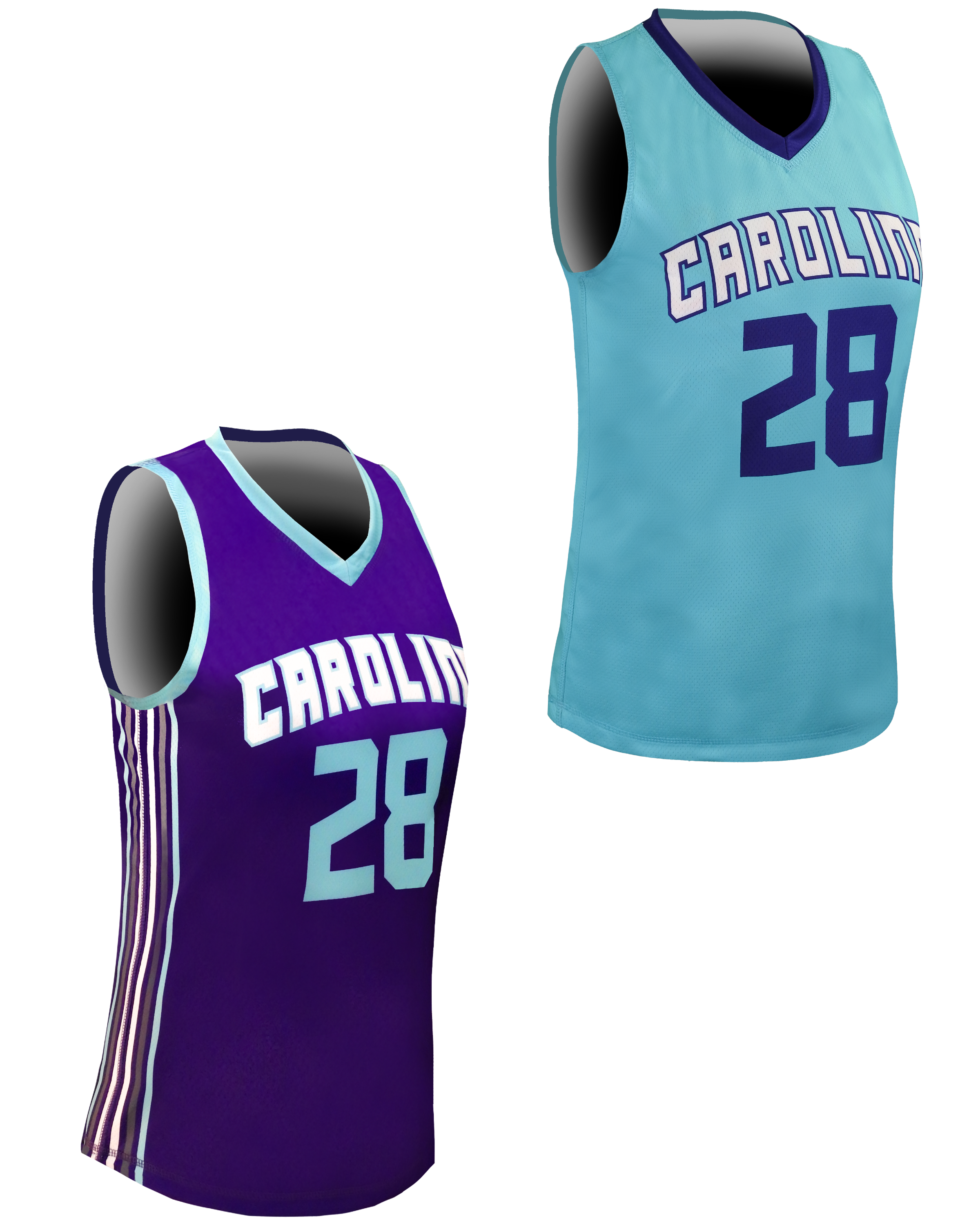 Ladies SINGLE LAYER REVERSIBLE Racerback Basketball Jersey