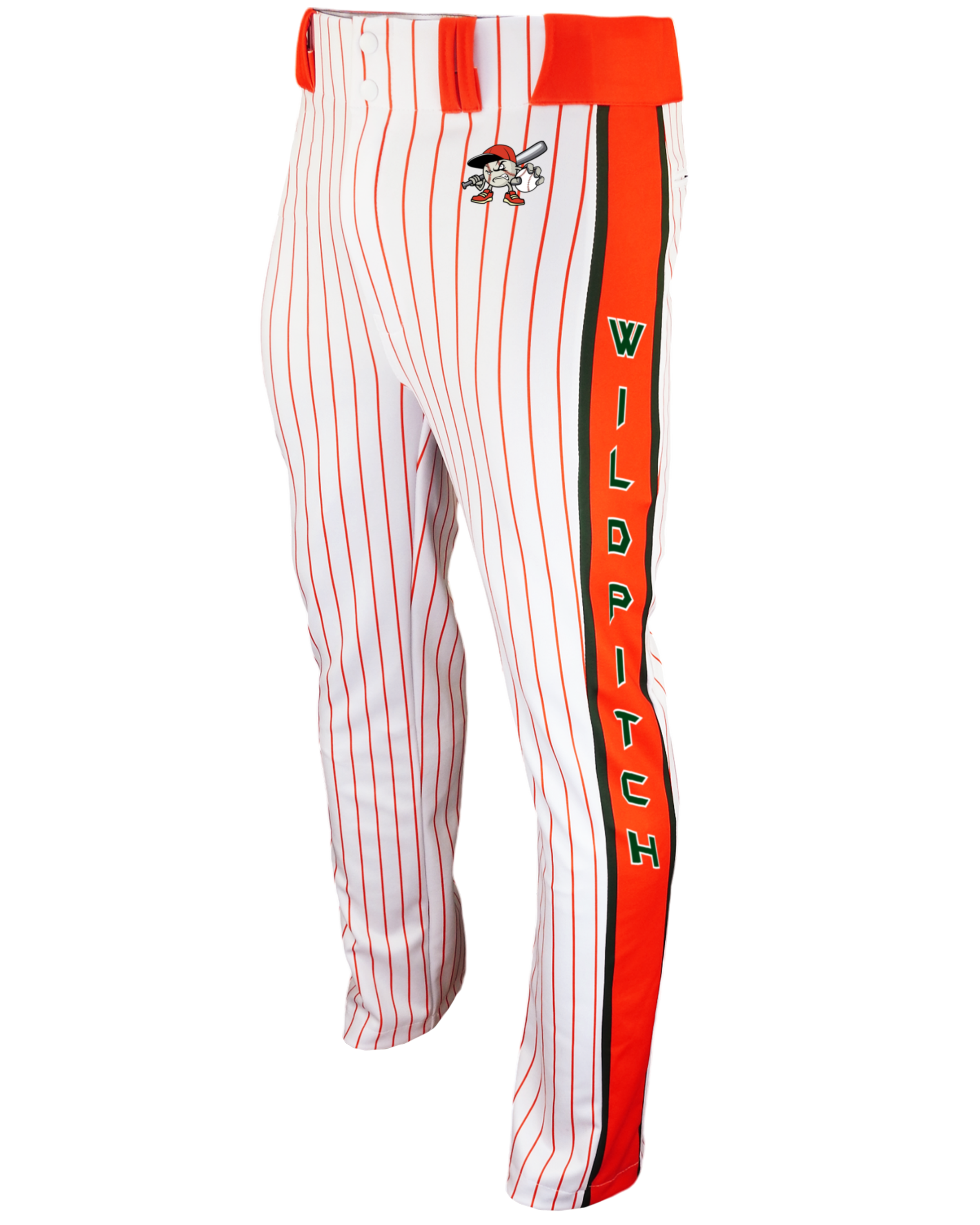 Full Sublimation Tapered Open-Bottom Baseball Pants w/ Sublimated Side Panel