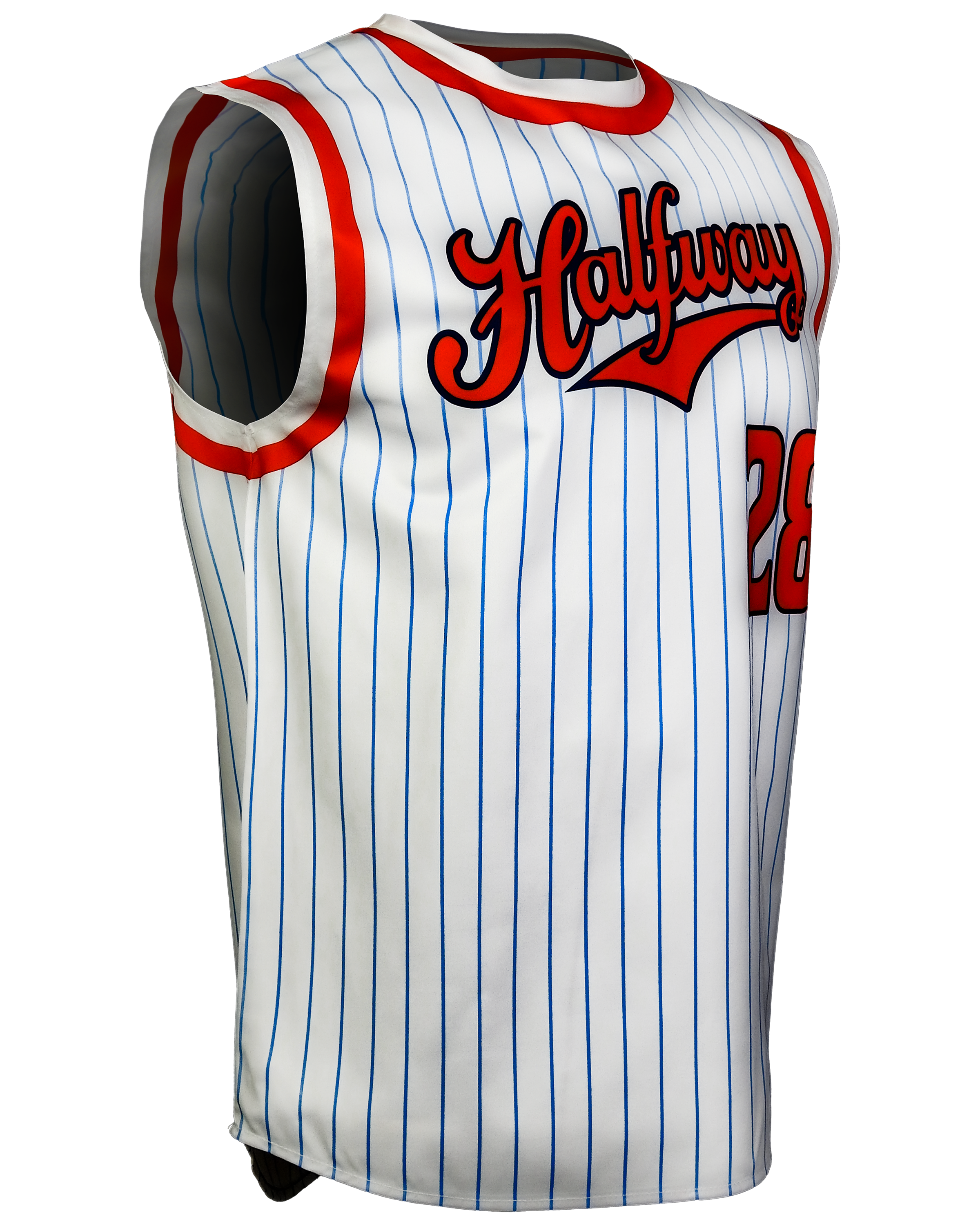 Sleeveless Crew Neck Baseball Jersey