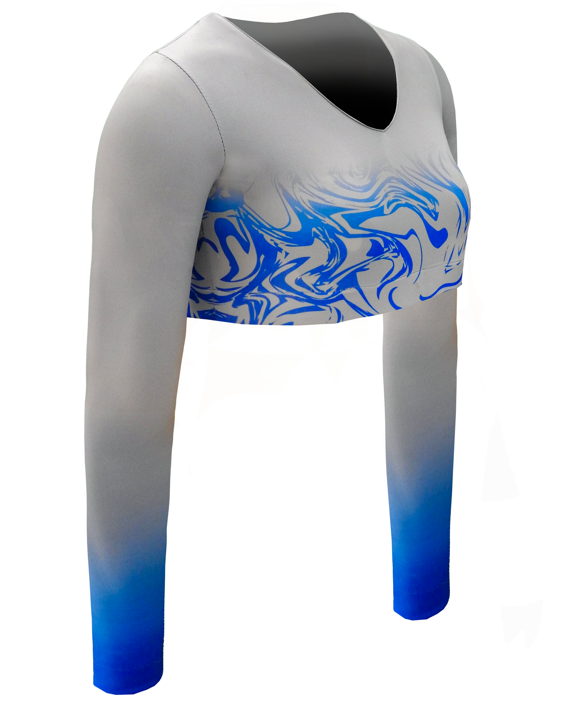 Full Sublimation Long Sleeve Cheer Crop Top