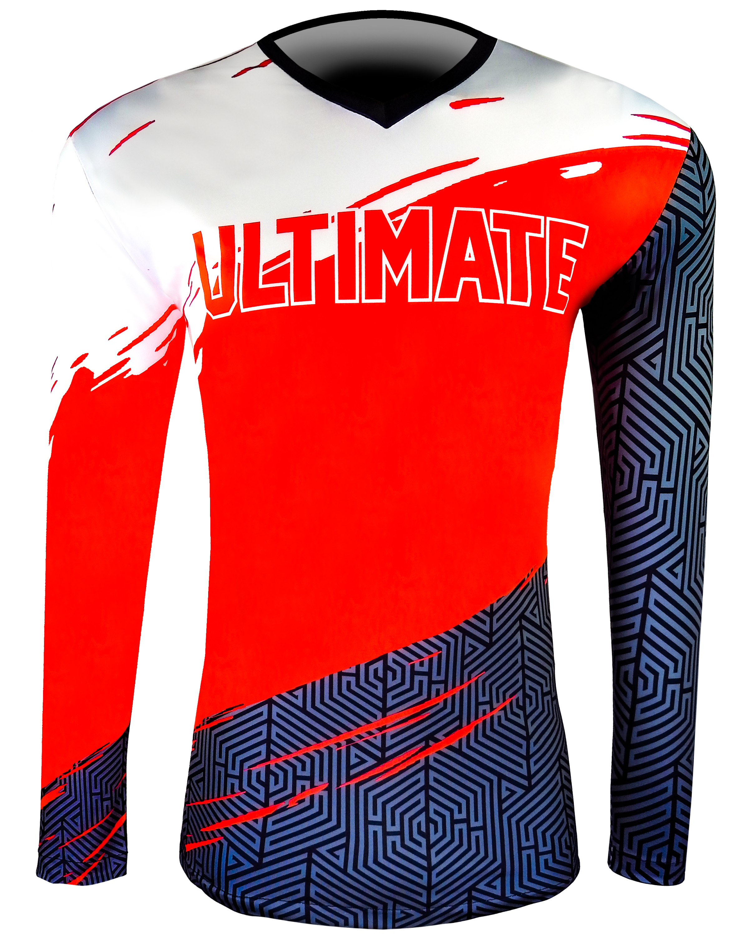 LONG SLEEVE Single Ply REVERSIBLE V Neck Compression Shirt