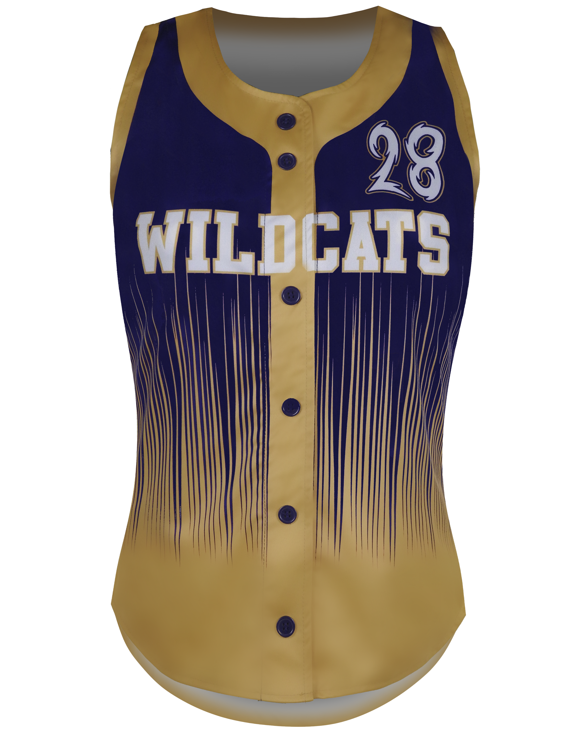 Racerback Full Button Softball Jersey