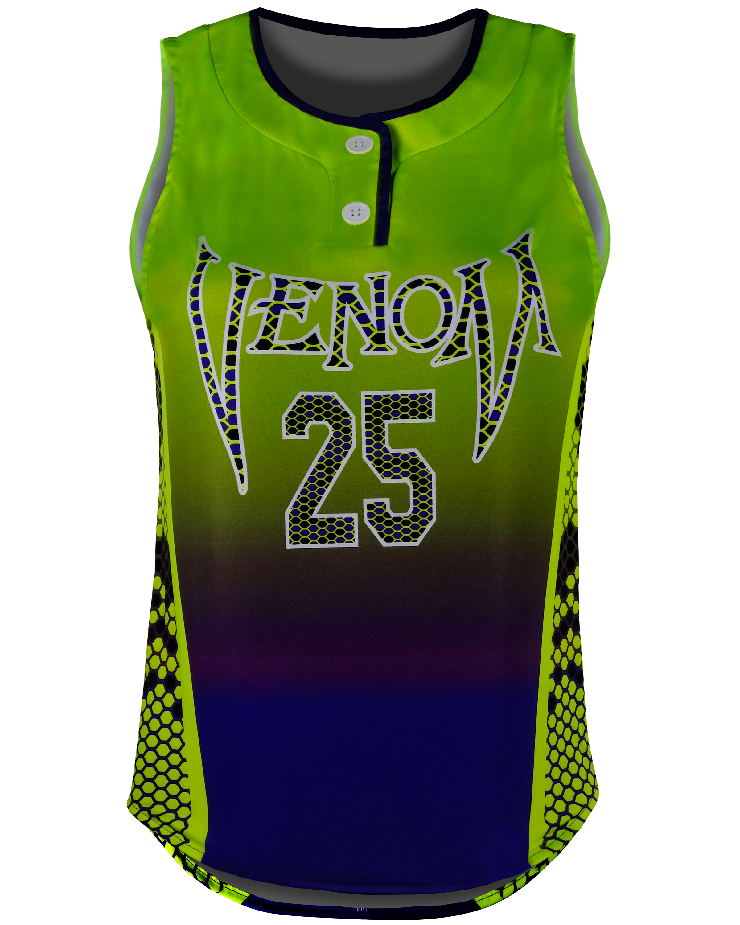 Sleeveless 2-Button Softball Jersey