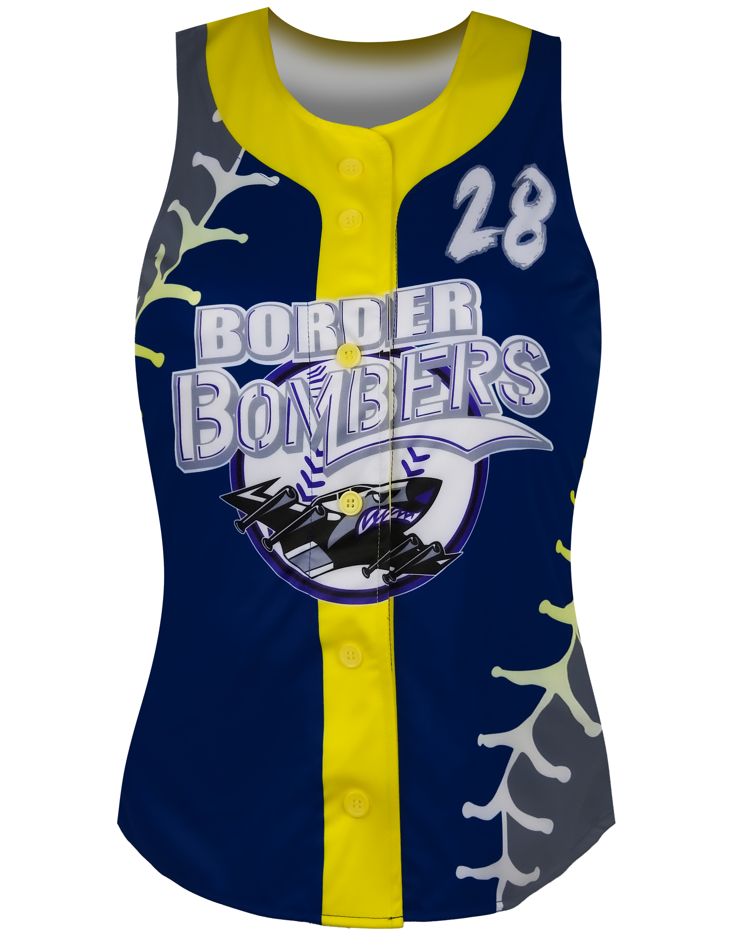 Sleeveless Full Button Softball Jersey