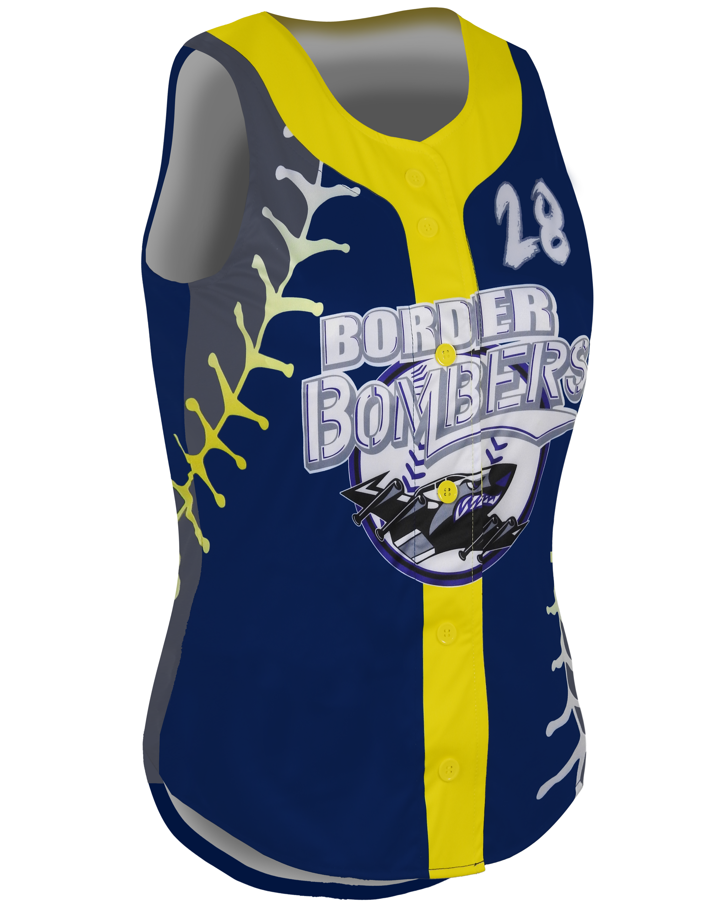 Sleeveless Full Button Softball Jersey