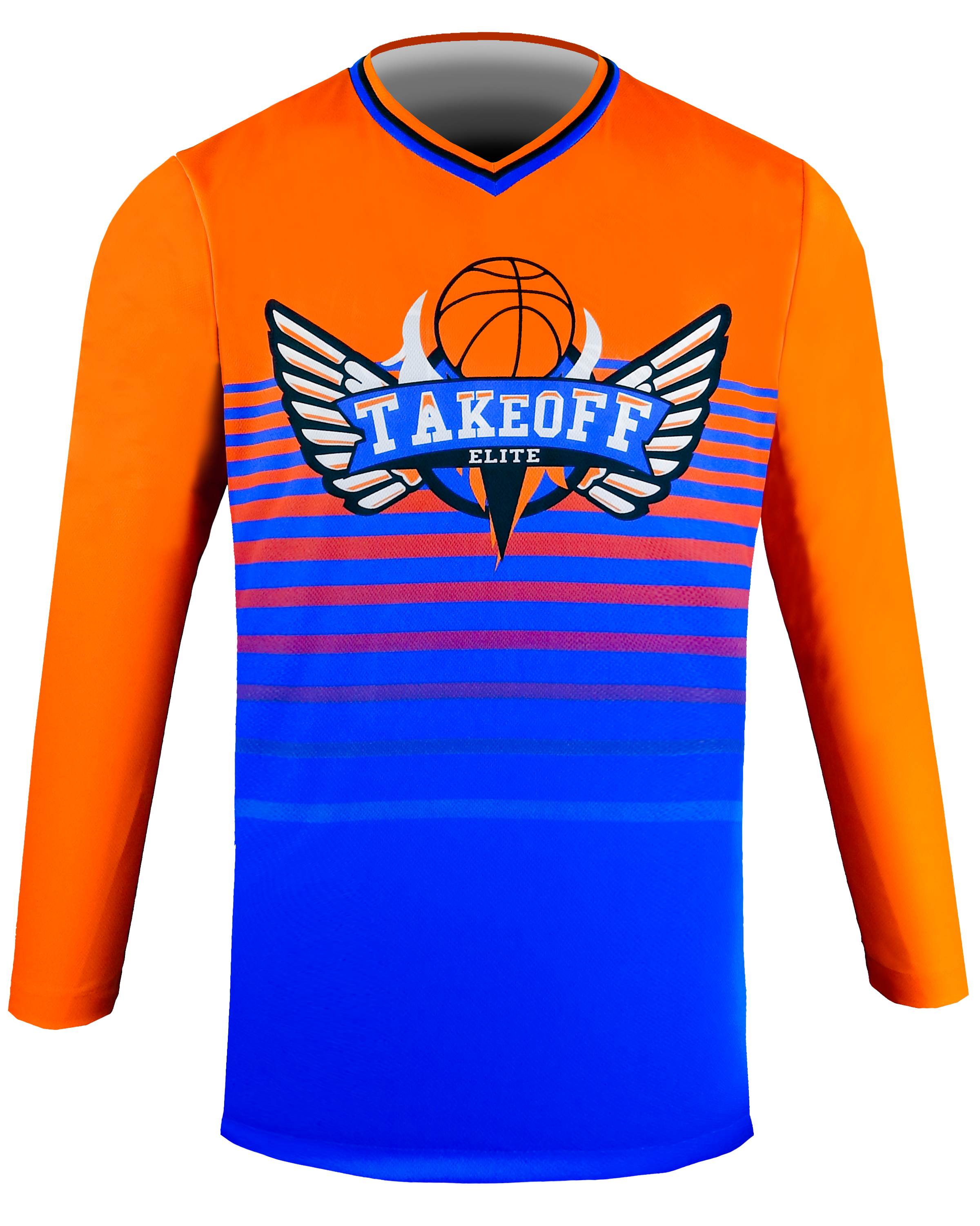 Long Sleeve V Neck Shooter Shirt