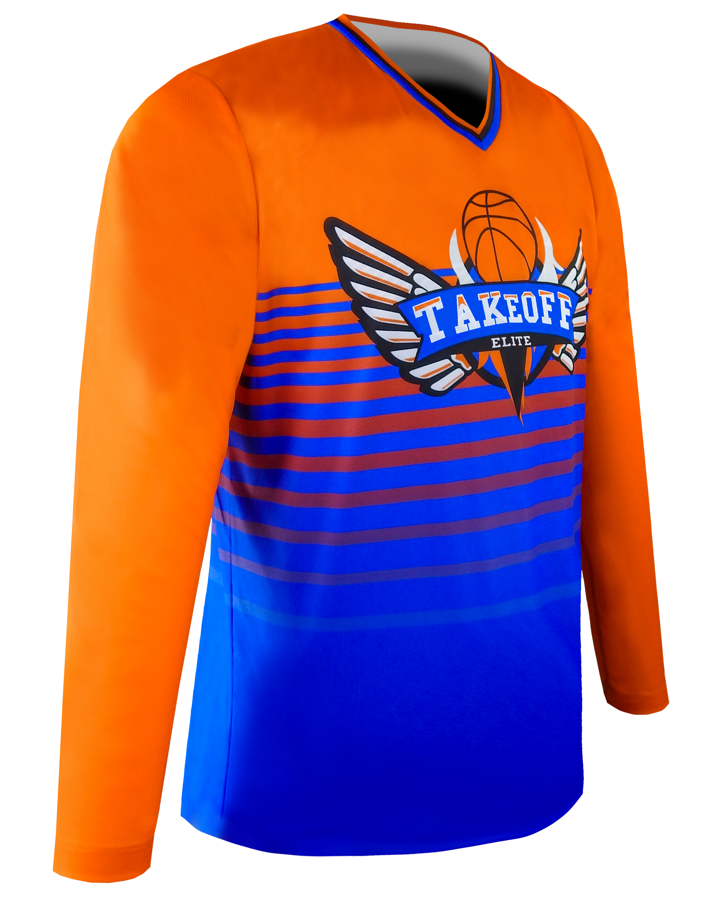 Long Sleeve V Neck Shooter Shirt