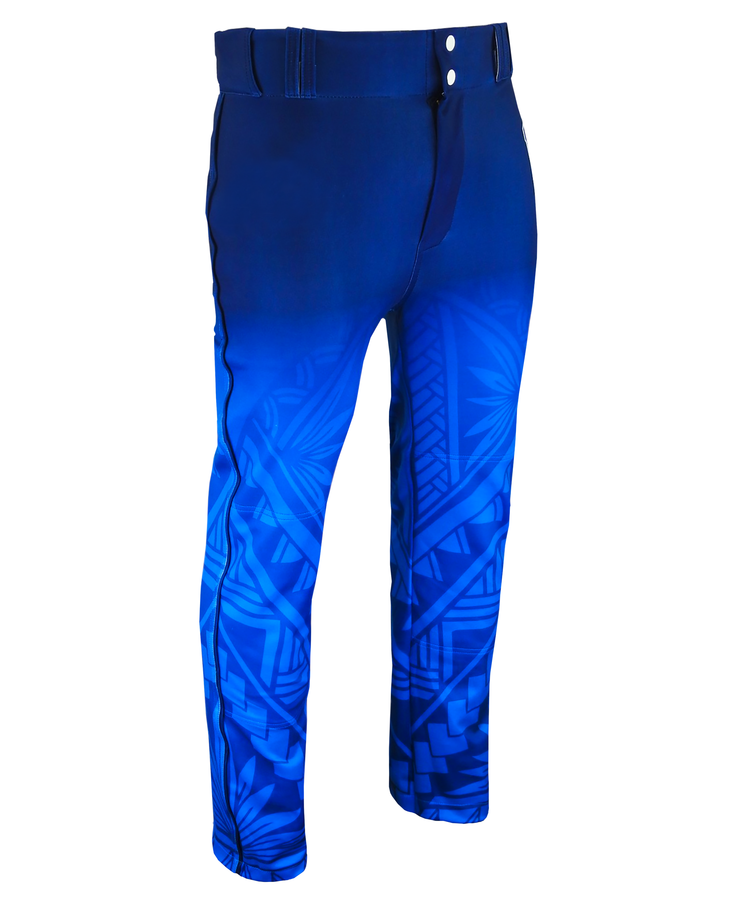Full Sublimation Tapered Open-Bottom Baseball Pants w/ Piping