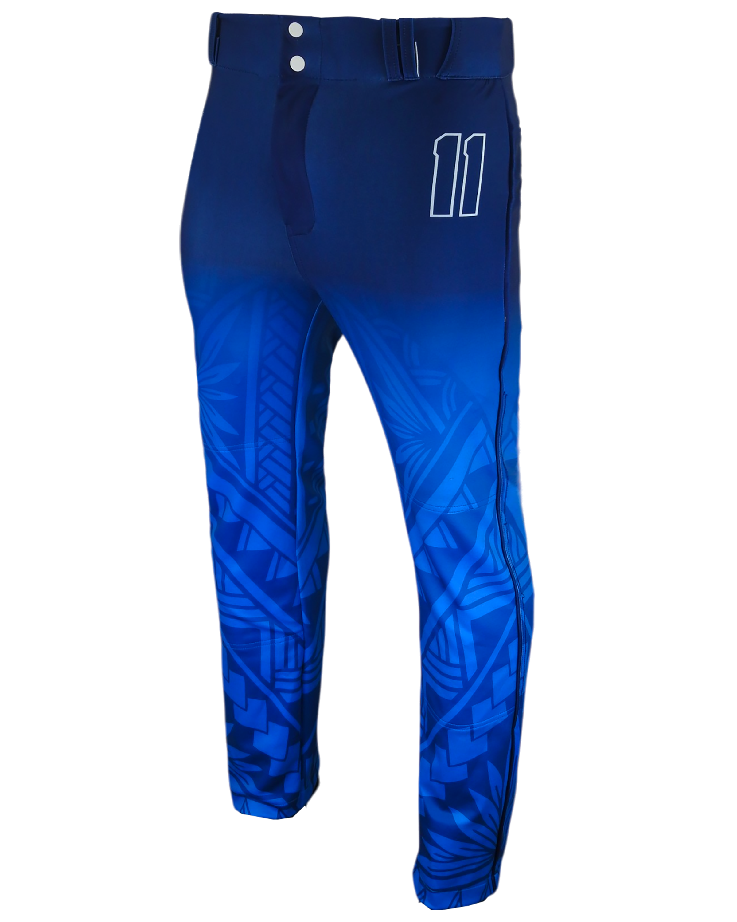 Full Sublimation Tapered Open-Bottom Baseball Pants w/ Piping