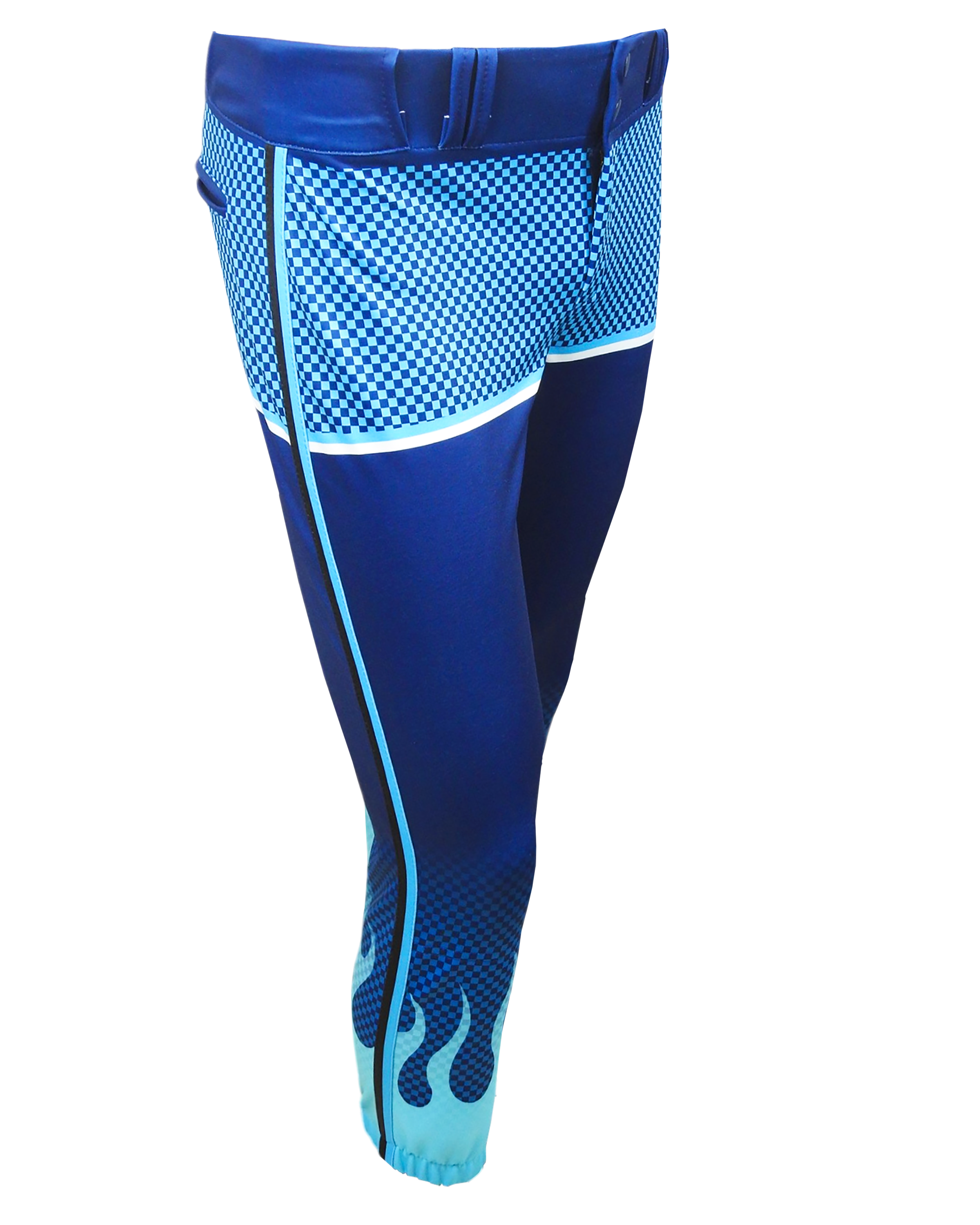 Full Sublimation Tapered Lowrise Softball Pants W/ Braiding
