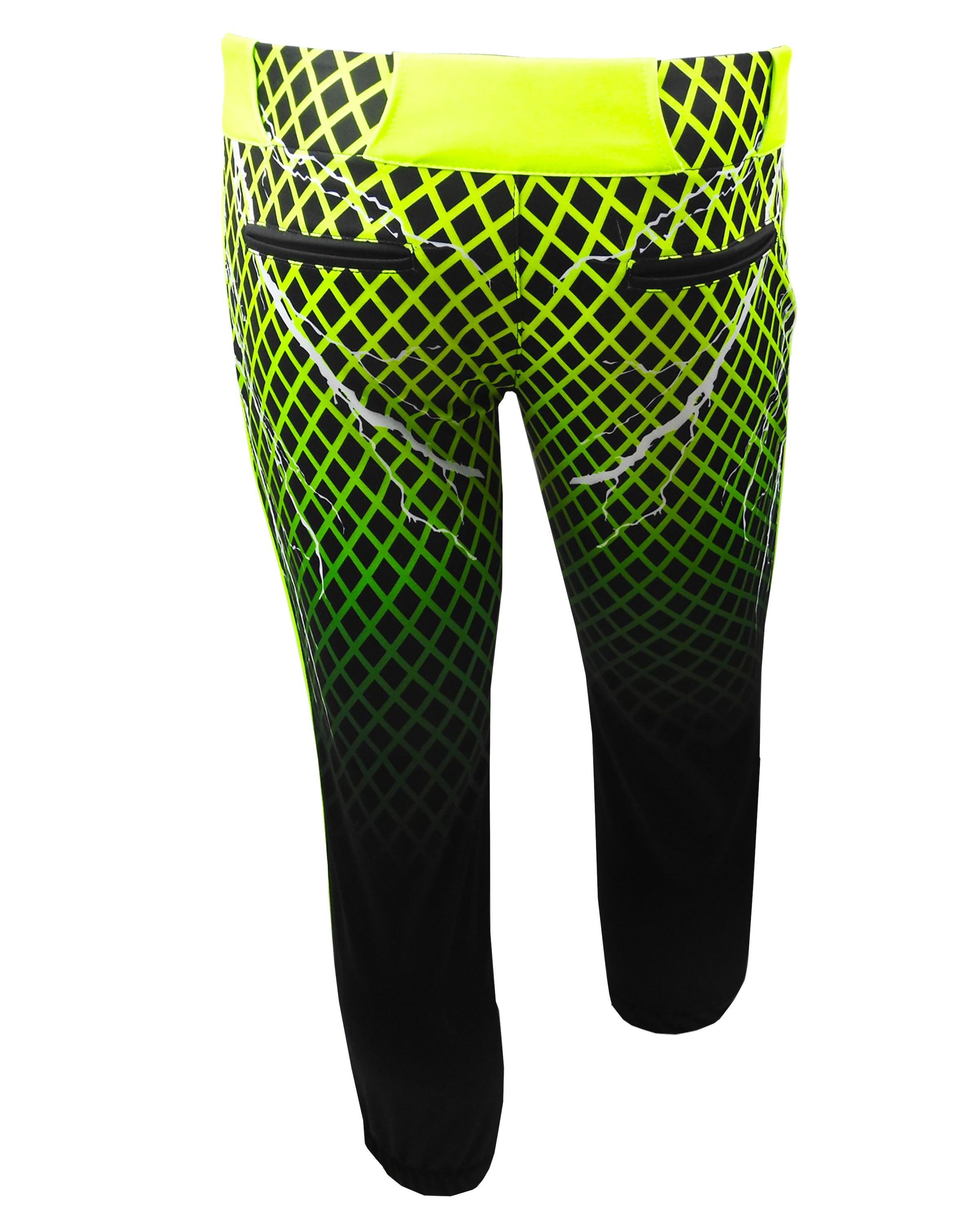 Full Sublimation Tapered Lowrise Softball Pants W/ Piping