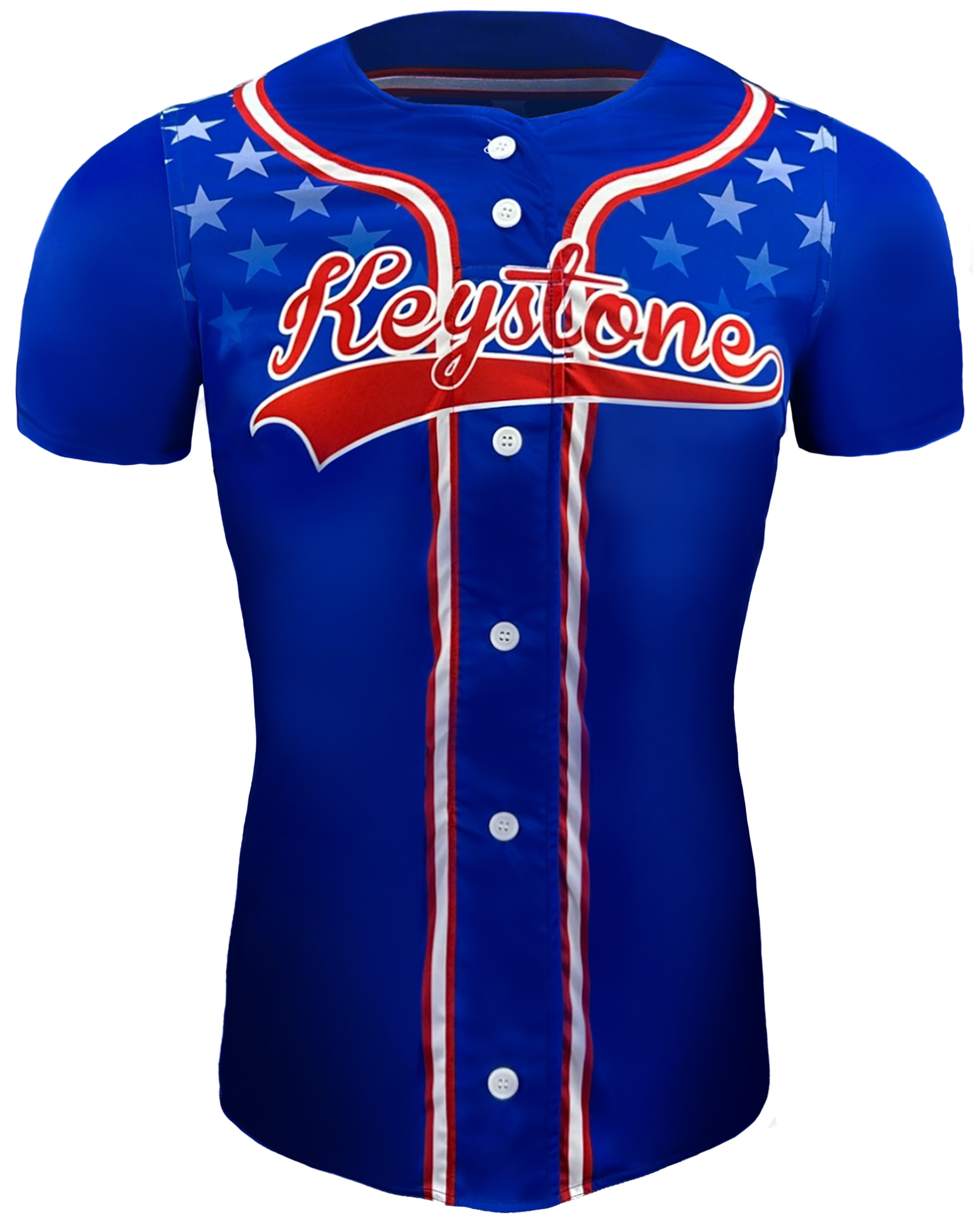 Short Sleeve Faux Full Button Softball Jersey