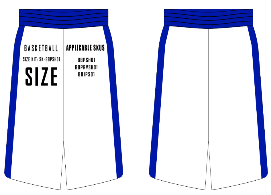 Performance Basketball Shorts Size Samples