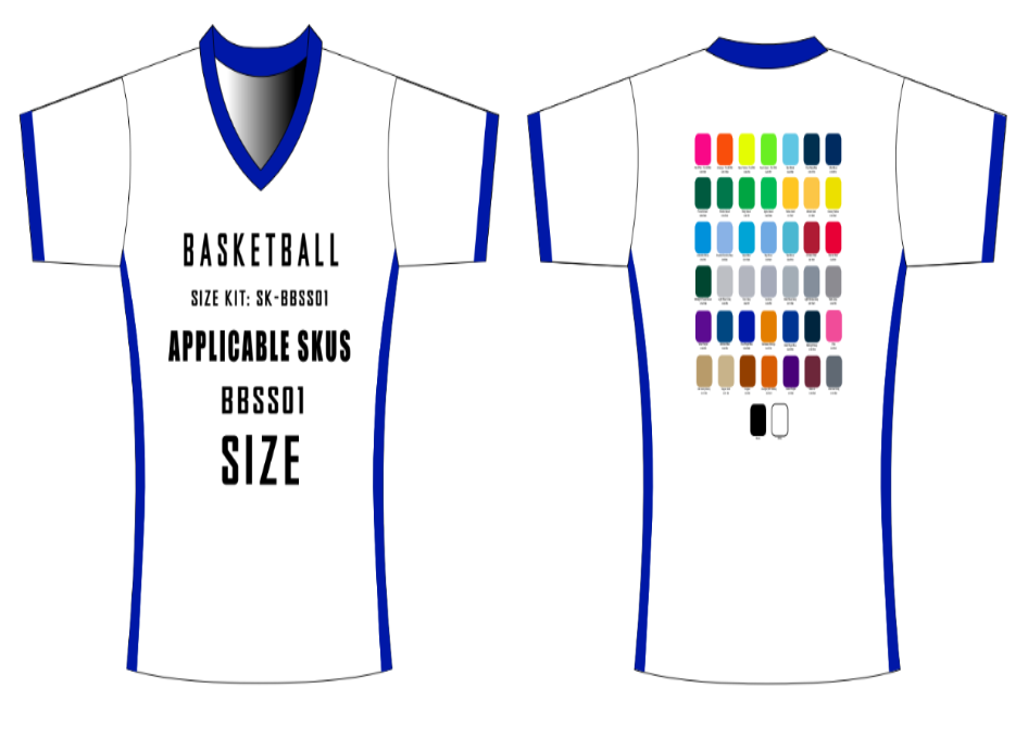 Short Sleeve Basketball Jersey Size Samples