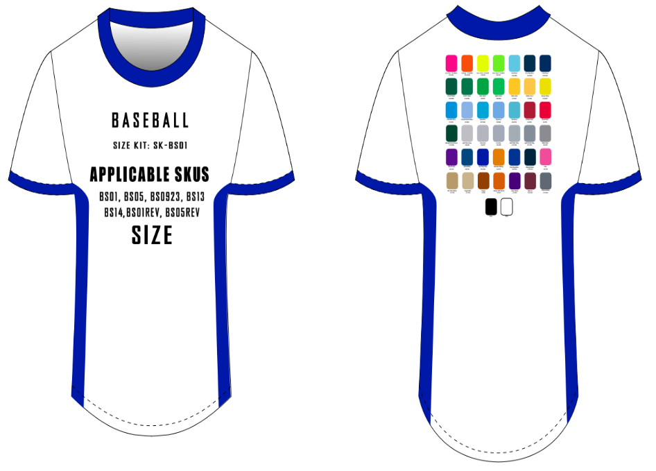 Short Sleeve Baseball Jersey Size Samples
