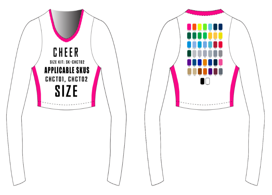 Long Sleeve Crop Top Size Samples