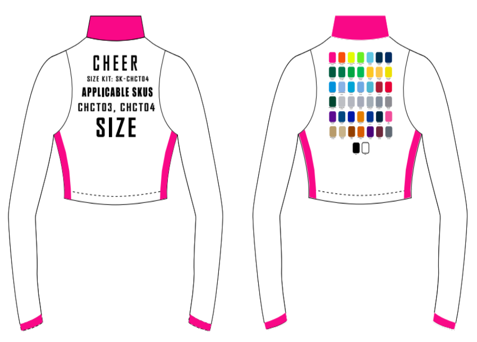 Long Sleeve Crop Top W/ TURTLE NECK Size Samples