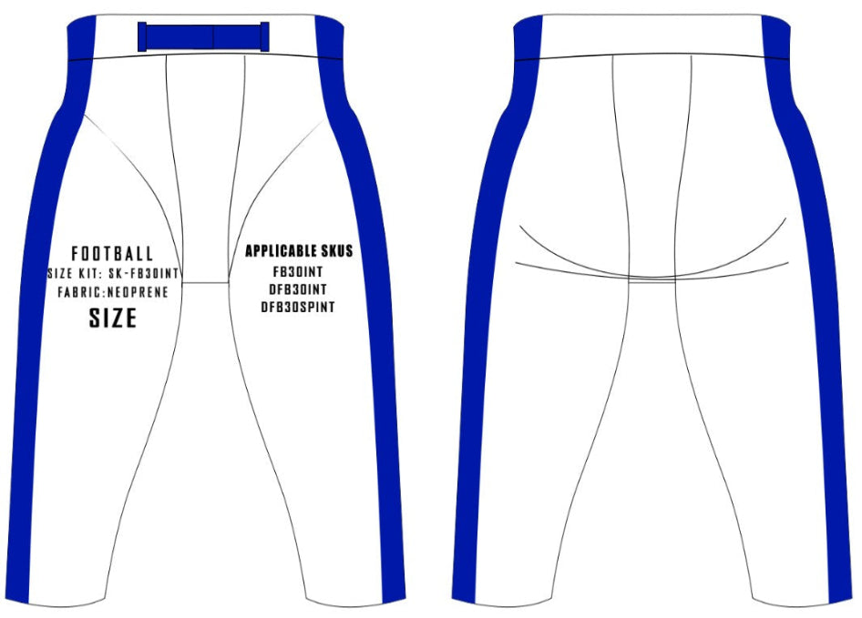 Flex Integrated Football Pants Size Samples