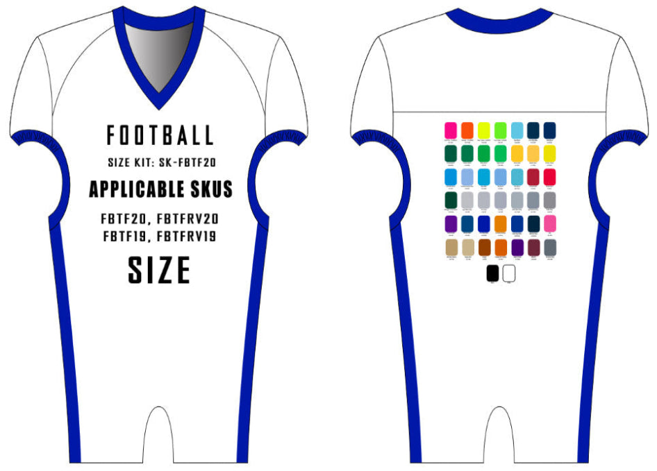 Form Fit Football Jersey Size Samples