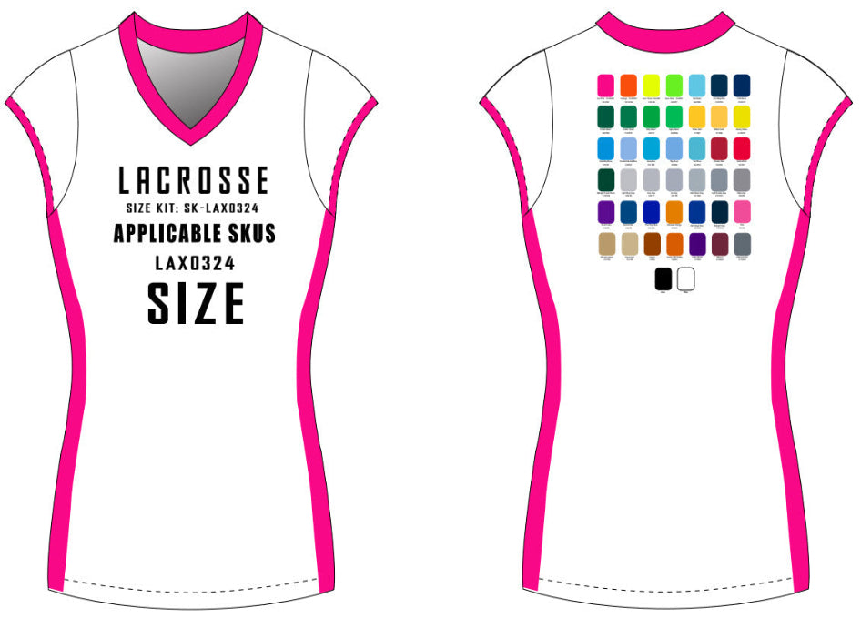 Cap Sleeve Lacrosse Jersey Size Samples