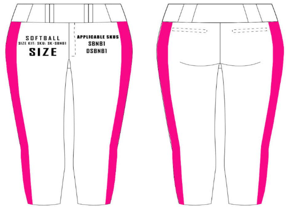 No Button Stretch Softball Pants Size Samples