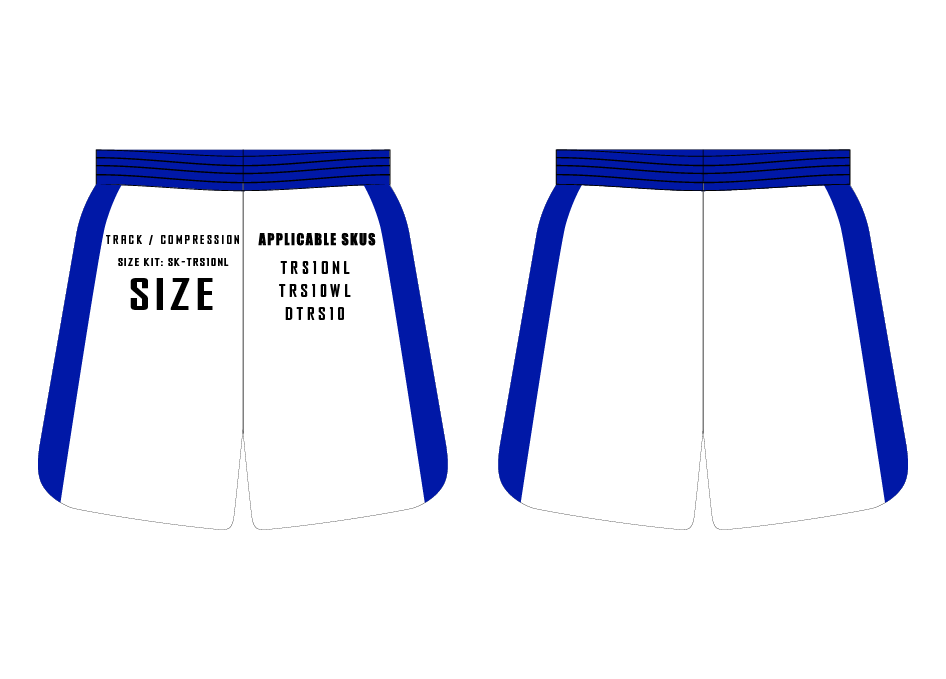 Track Shorts Size Samples