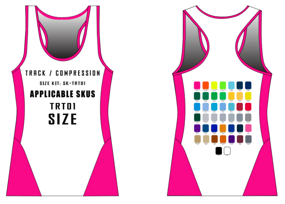Ladies Racerback Compression Size Samples