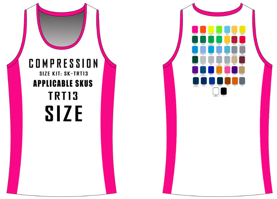 Ladies Compression Singlet Size Samples