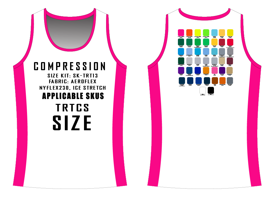 Ladies Compression Singlet Size Samples